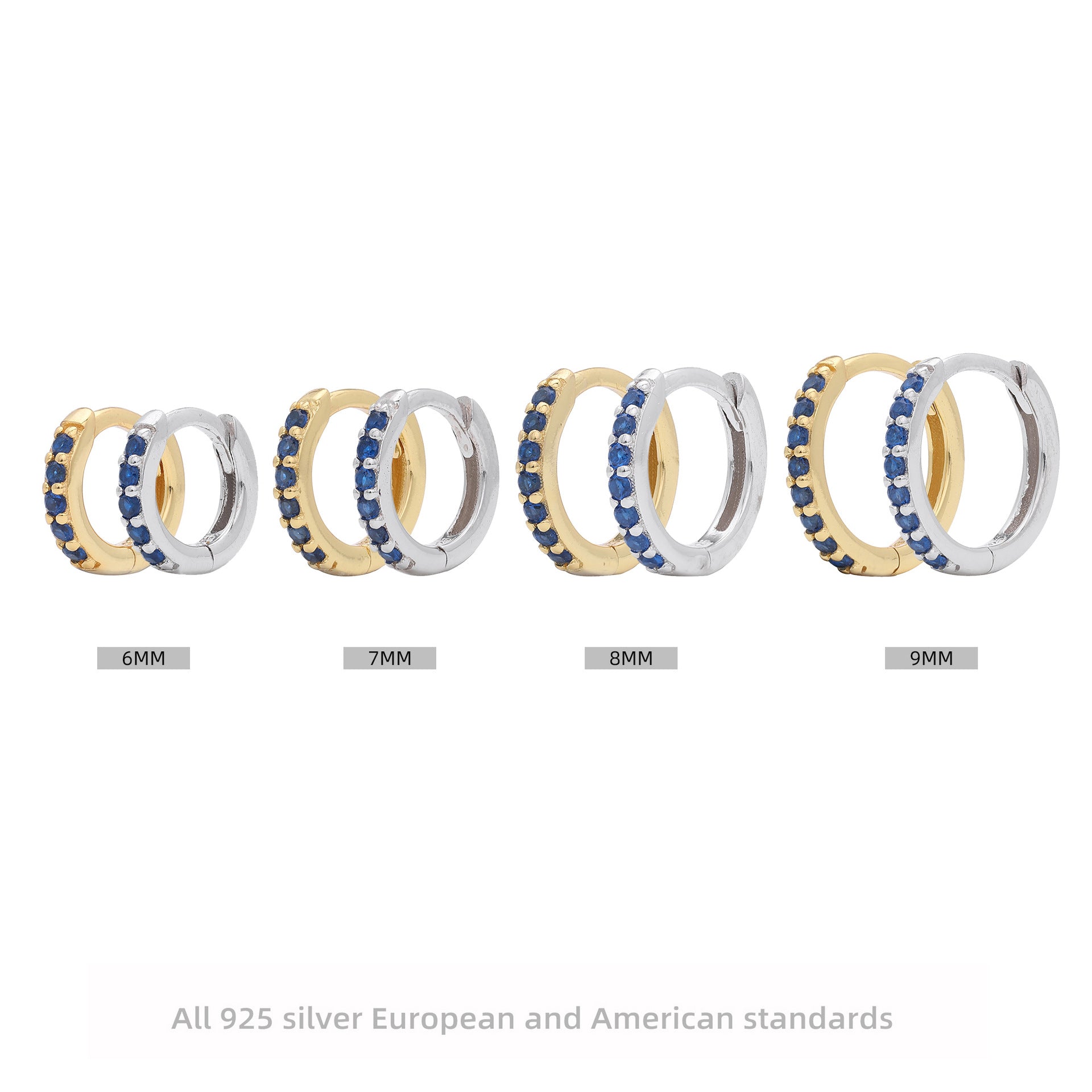 Damen Ohrstecker mit funkelnden Zirkonsteinen aus hochwertigem 925 Sterling Silber Shop Nory