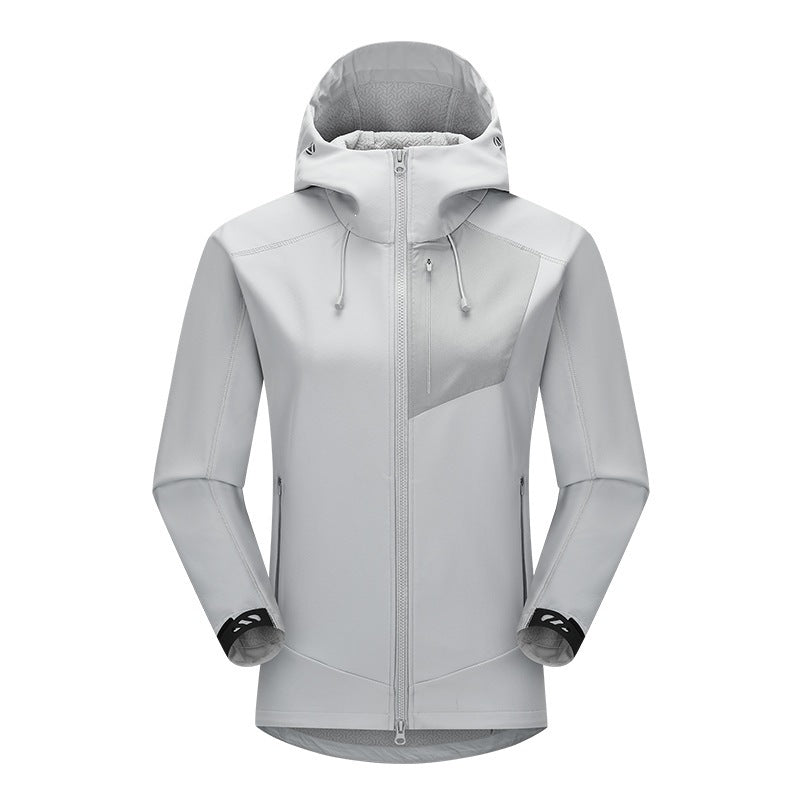Herren Softshell-Trekkingjacke mit Kapuze atmungsaktiv winddicht dehnbar Shop Nory