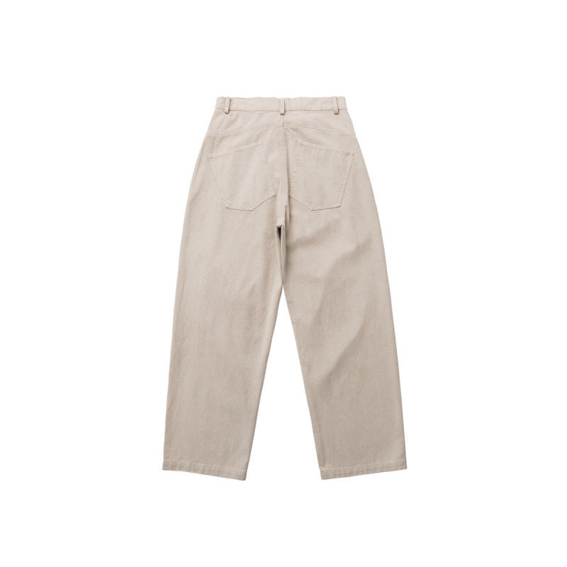 Herren Weite Relaxed-Fit Denim-Hose mit Paint‑Splatter, Knieabnähern und hoher Taille Shop Nory