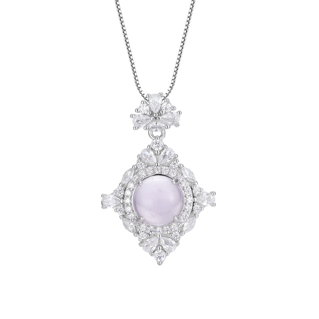Damen elegante Halskette mit funkelndem Anhänger und hochwertigem Edelstein Shop Nory