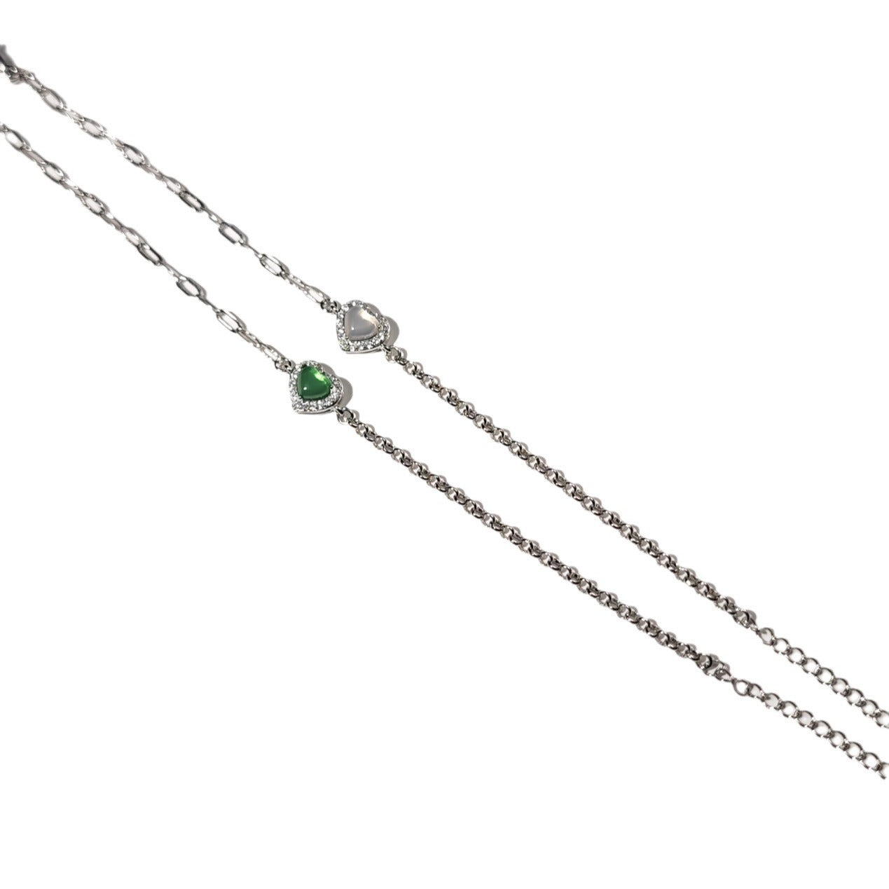 Damen Armband mit herzförmigem Edelstein und funkelnden Akzenten Shop Nory