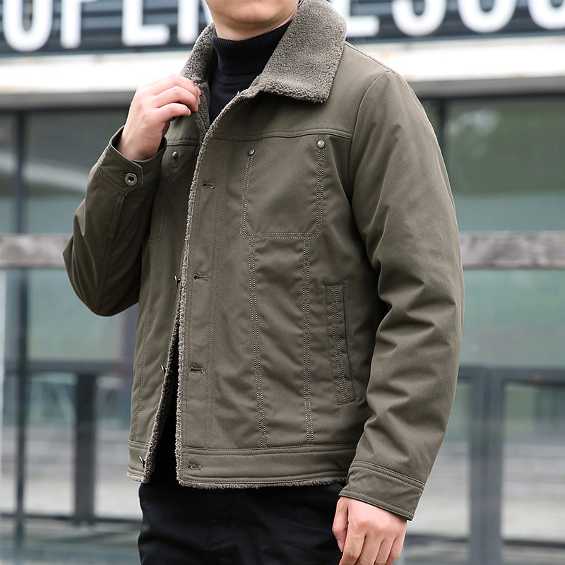 Herren Lässige Jacke mit Teddyfutter Shop Nory