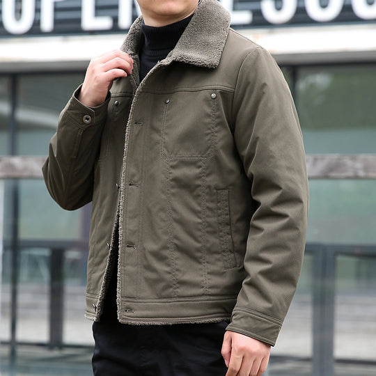 Herren Lässige Jacke mit Teddyfutter Shop Nory