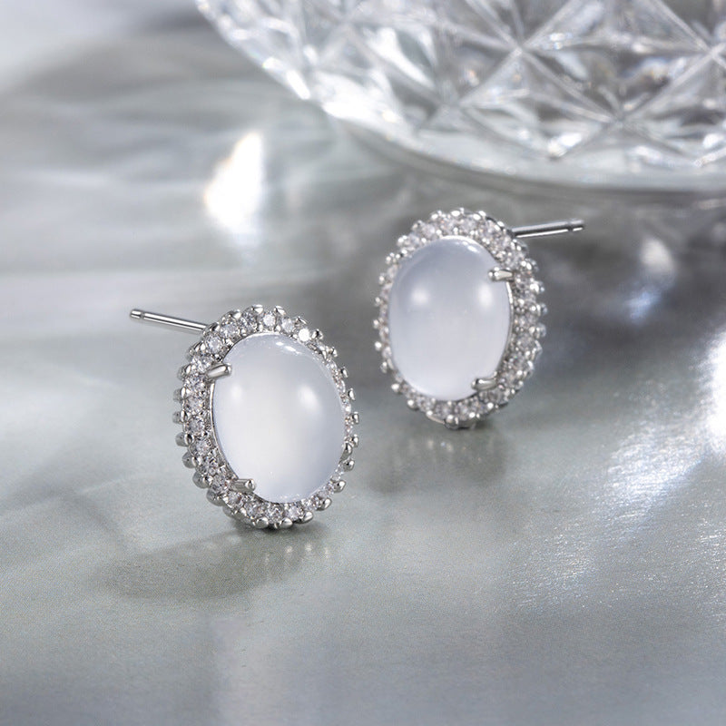 Damen Ring mit schimmerndem Mondstein und funkelnden Zirkonia Shop Nory