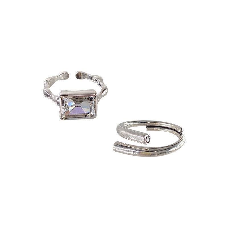 Damen Offener Ring mit modernem geschwungenem Design Shop Nory