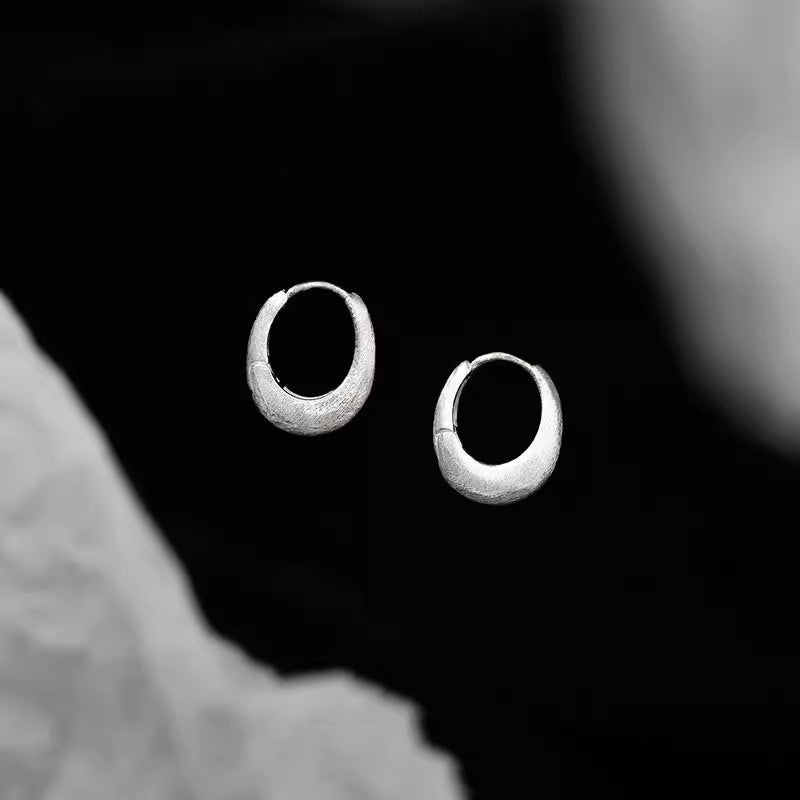 Damen Ohrhänger mit originellem Halbmonddesign aus hochwertigem Edelstahl Shop Nory