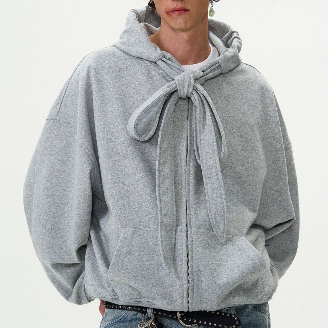 Damen Modische Kapuzenjacke mit Schleifen-Detail