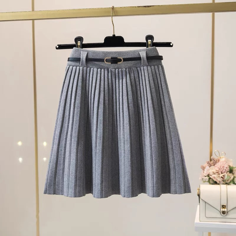 Damen Plissee Midi-Rock mit dekorativem Gummibund Shop Nory