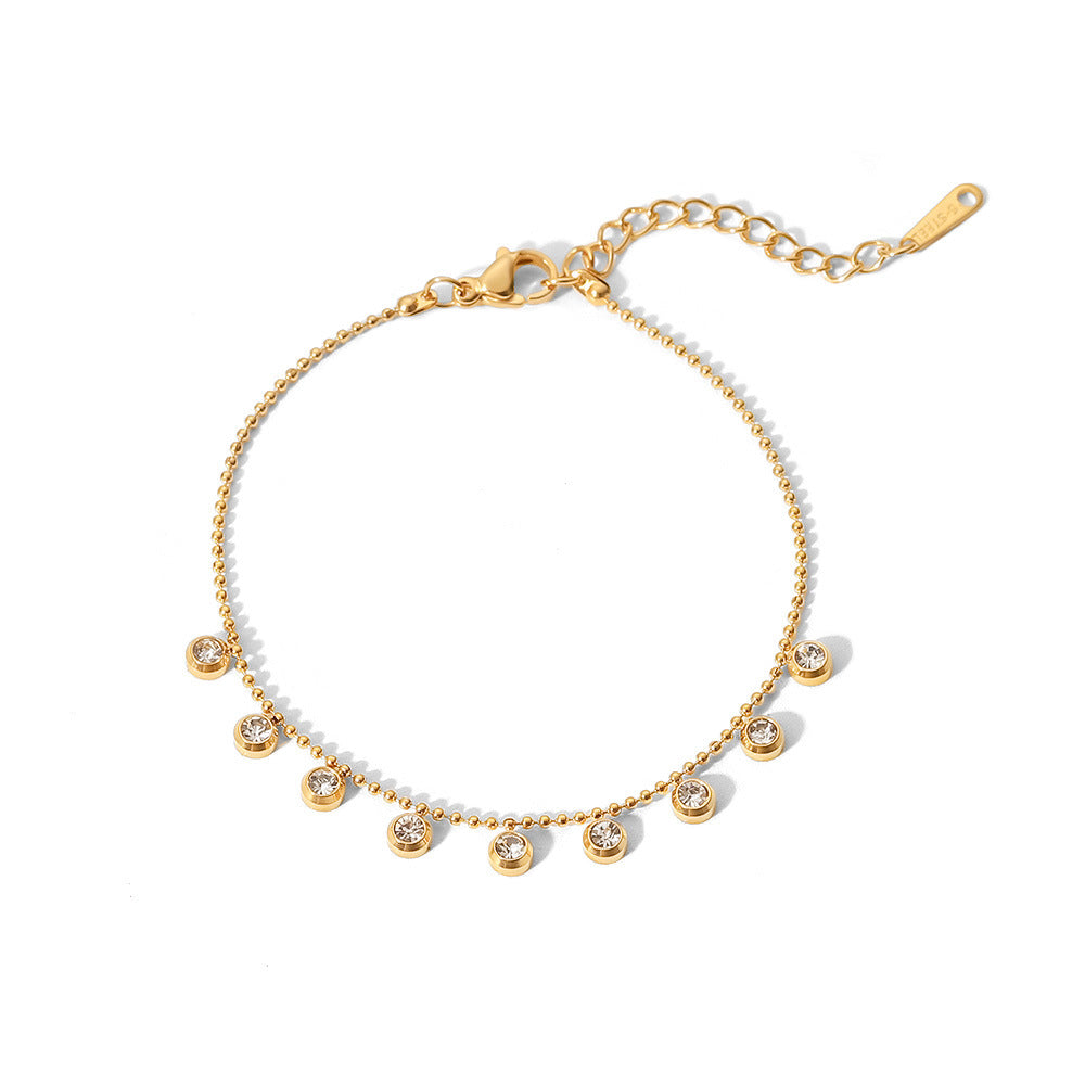 Damen Armband mit funkelnden Kristallanhängern und feinem Kettendesign Shop Nory