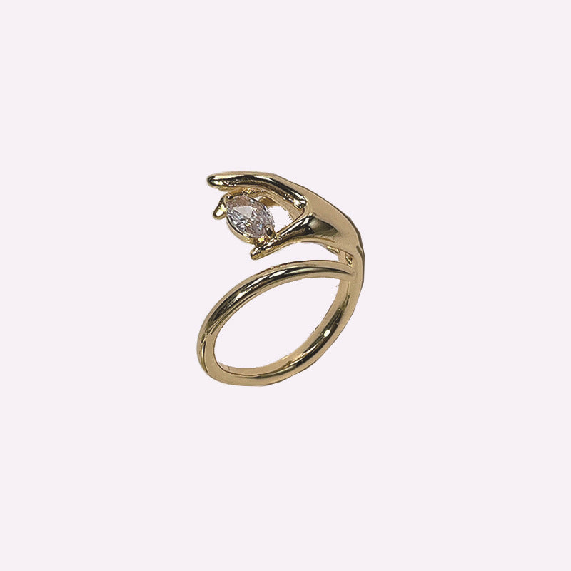 Damenring im eleganten Handdesign Shop Nory