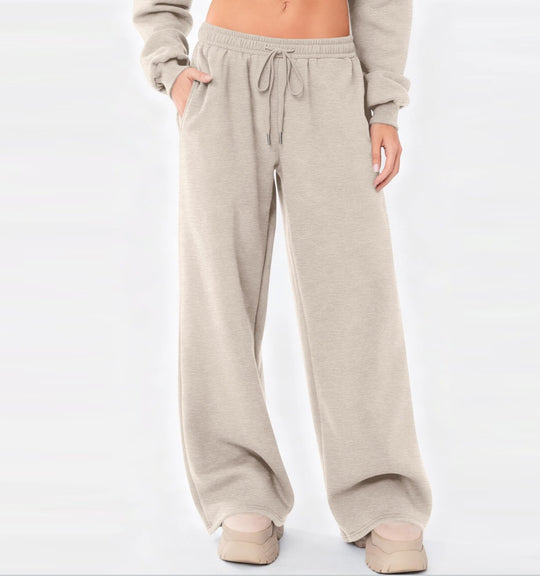 Damen nan weite Loungehose mit hohem Komfortbund, elastischem Tunnelzug und seitlichen Eingrifftaschen Shop Nory