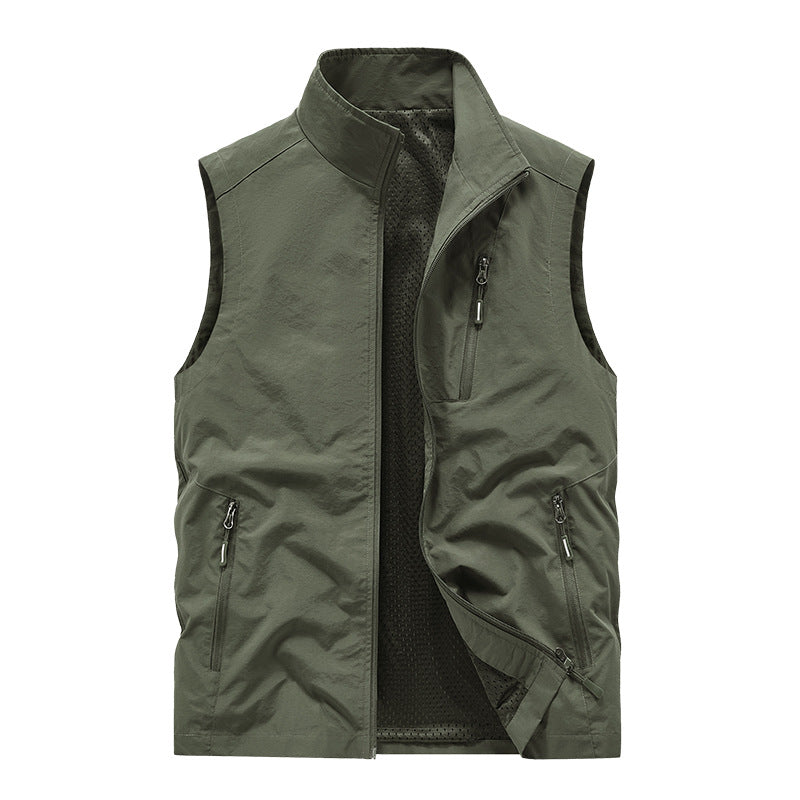 Herren Sportliche Outdoor-Weste mit funktionalen Reißverschlusstaschen Shop Nory