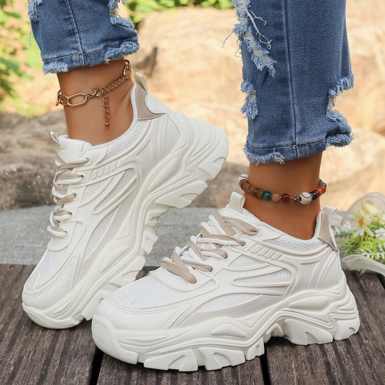 Damen Chunky Sneakers mit dämpfender Sohle und atmungsaktivem Obermaterial