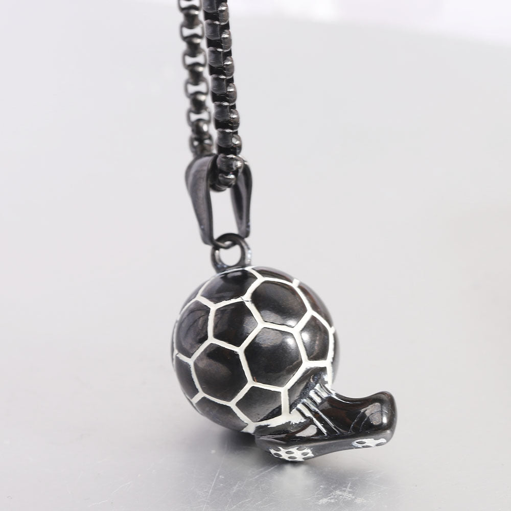 Herren Halskette mit Fußball- und Fußballschuh-Anhänger Shop Nory