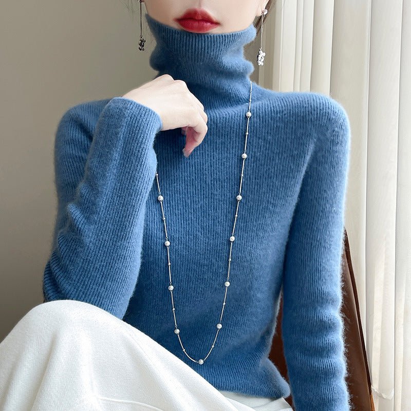 Damen Schmal geschnittener Feinstrick-Rollkragenpullover mit extrafeinem Flauschfinish Shop Nory