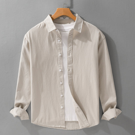 Herren Texturiertes Baumwoll-Hemdjacken-Overshirt im Relaxed-Fit mit Kentkragen Shop Nory