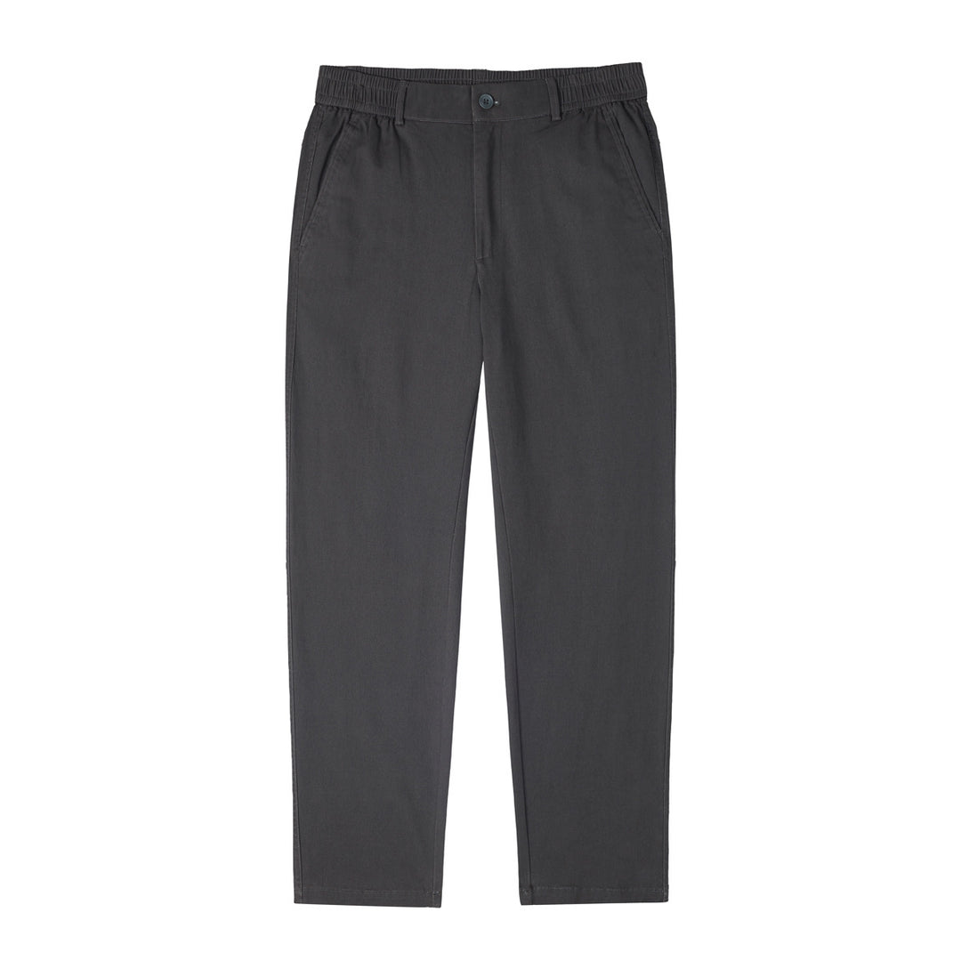 Herren Konisch zulaufende Baumwoll-Chinohose mit elastischem Bund und klassischen Eingrifftaschen Shop Nory