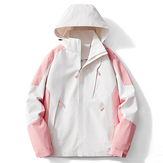 Herren Colorblock Softshell-Trekkerjacke mit Kapuze, verdeckten Reißverschlüssen und seitlichen Eingrifftaschen Shop Nory