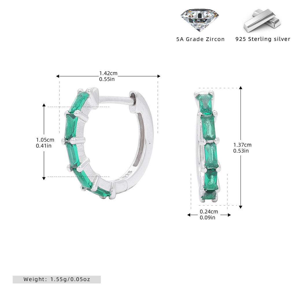 Damen Creolen mit funkelnden Zirkon-Elementen aus hochwertigem 925 Sterling Silber Shop Nory
