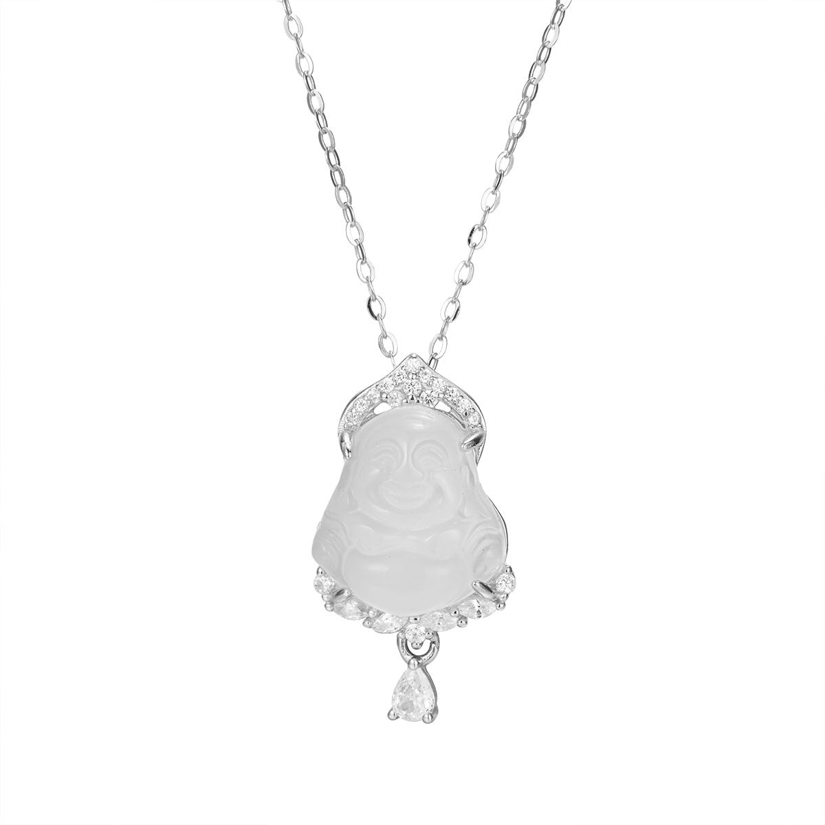 Damen Halskette mit kunstvollem Buddha-Anhänger und funkelnden Zirkonia Shop Nory 1781965882