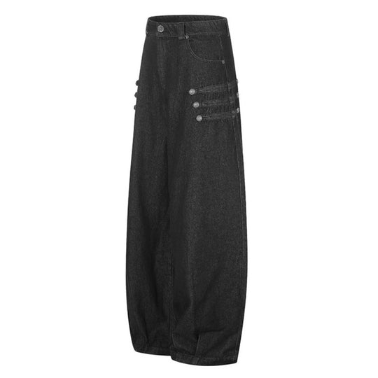 Damen Hochtaillierte Balloon-Culotte-Jeans mit elastischem Saum Shop Nory
