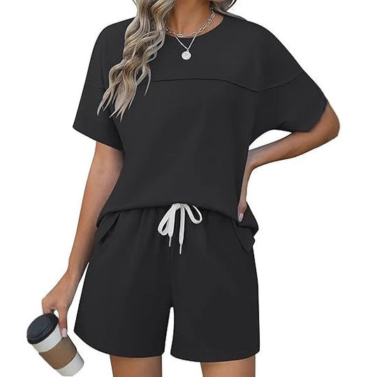 Damen lässiges Sport-Outfit mit elastischem Bund und praktischen Taschen Shopnory