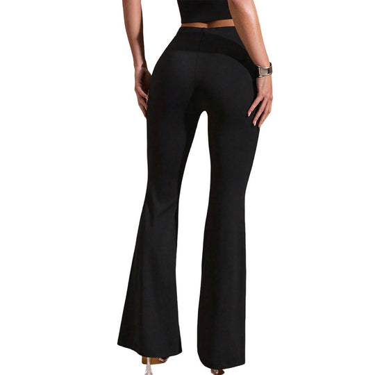 Damen High-Waist Schlaghose mit Shaping-Effekt, elastischem Komfortbund und ausgestelltem Bein Shop Nory