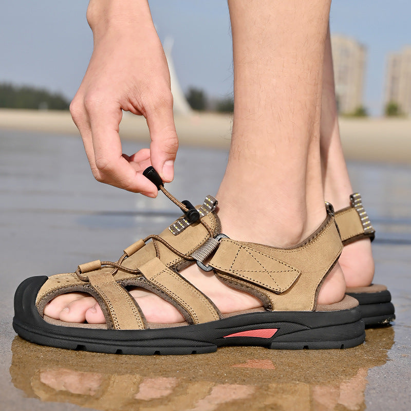 Herren Outdoor Sandalen mit verstellbarem Gurt und rutschfester Sohle Shopnory