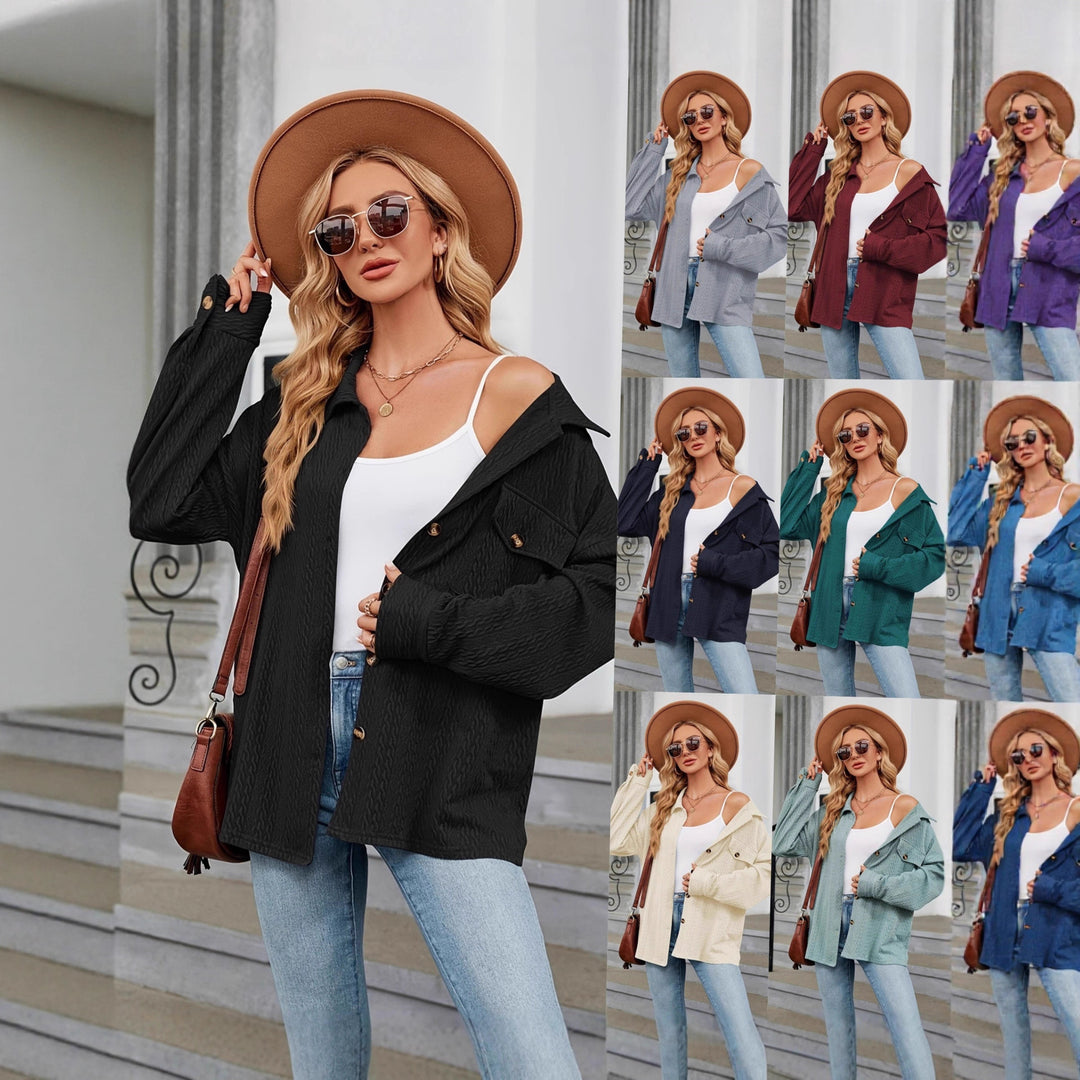 Damen Texturierte Oversize-Hemdjacke mit Pattentaschen Shop Nory