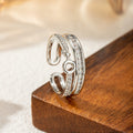 Damen stilvoller silberner Ring Shop Nory