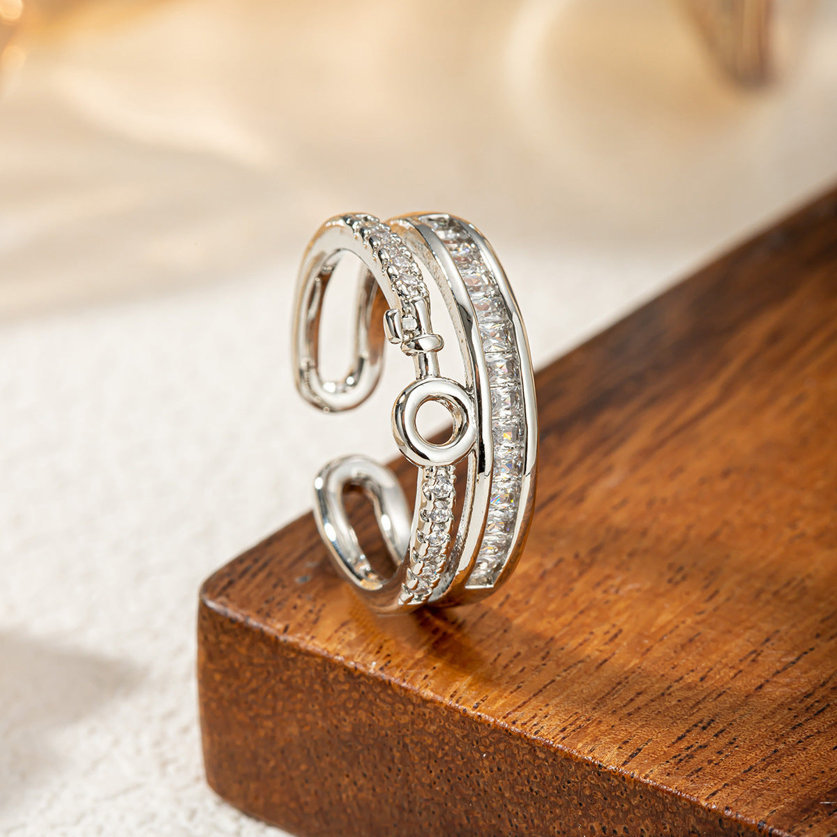 Damen stilvoller silberner Ring Shop Nory