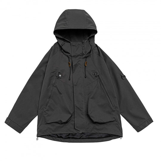 Unisex Oversize-Utility-Parka mit Kapuze, verdeckter Frontleiste und Multifunktions-Taschen Shop Nory