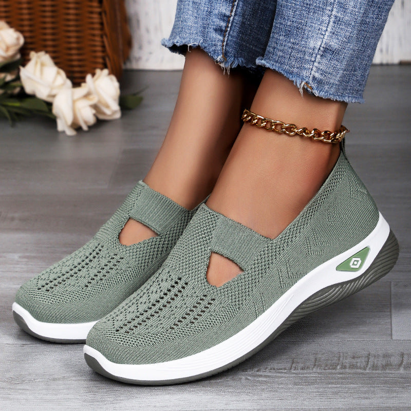 Damen Atmungsaktive Freizeit-Slipper mit elastischem Einschlupf und flexibler Sohle Shopnory