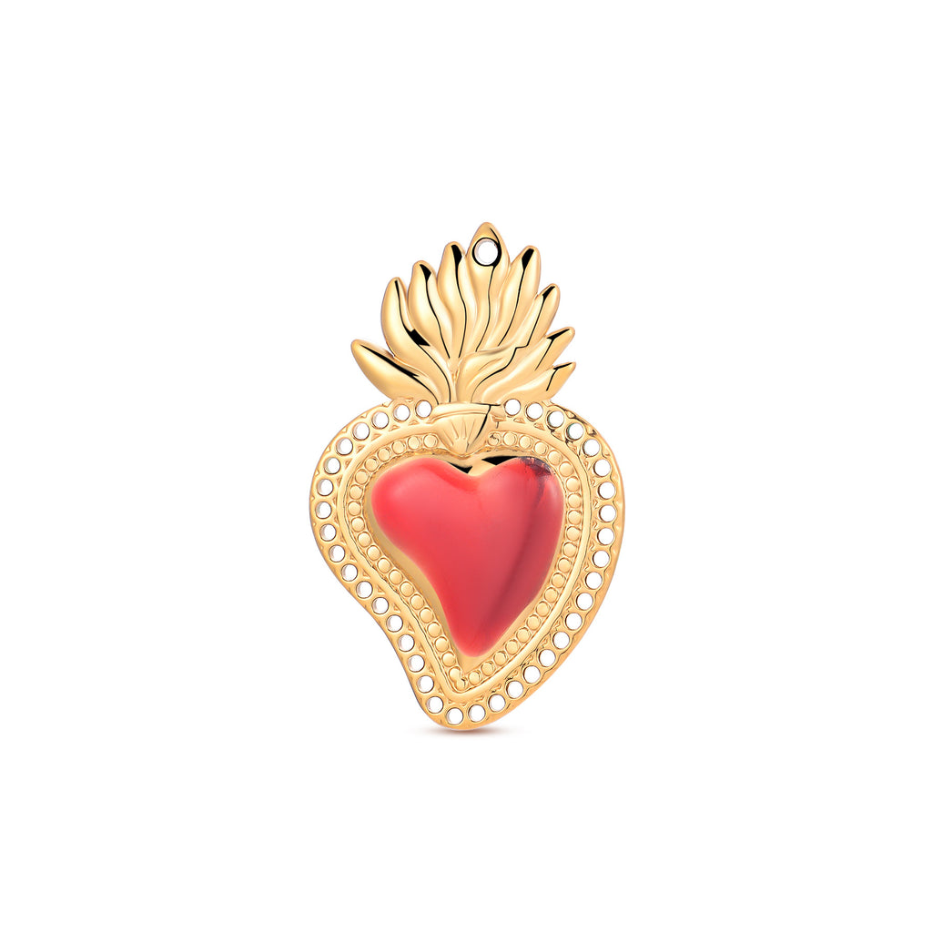 Damen Geschenk Anhänger in Herzform mit strahlendem Goldrahmen Shop Nory