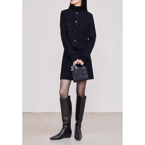 Damen moderne Cropped Jacke mit eleganten Knöpfen Shop Nory