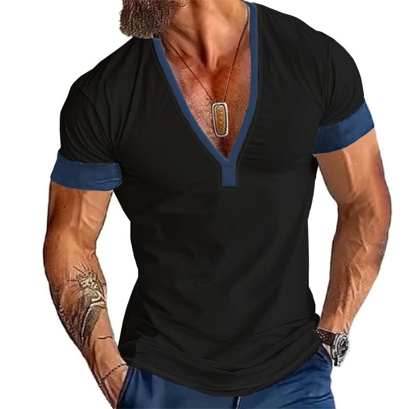 Herren modernes V-Ausschnitt T-Shirt