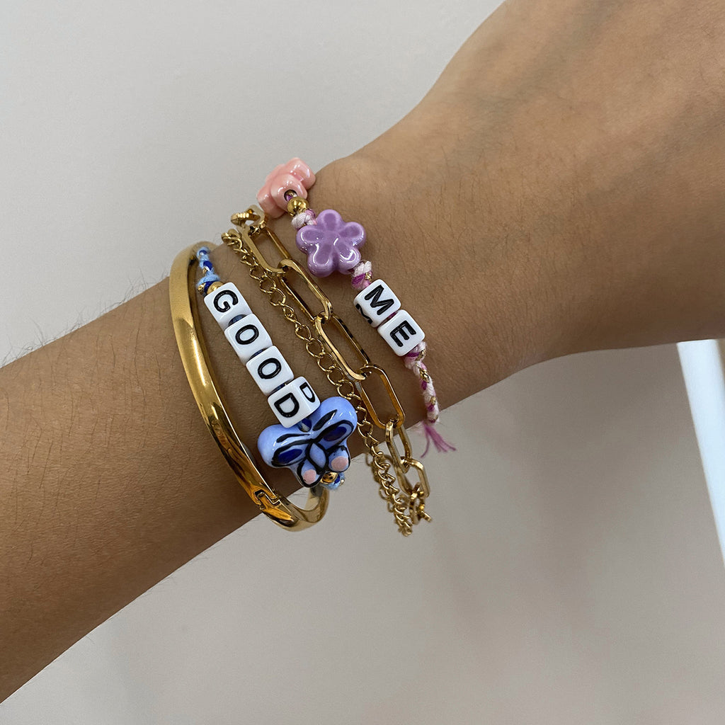 Damen Armband mit handgefertigten Perlen und verstellbarem Verschluss Shop Nory