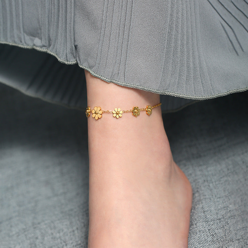 Frauen Blumenmuster Kettenarmband Shop Nory