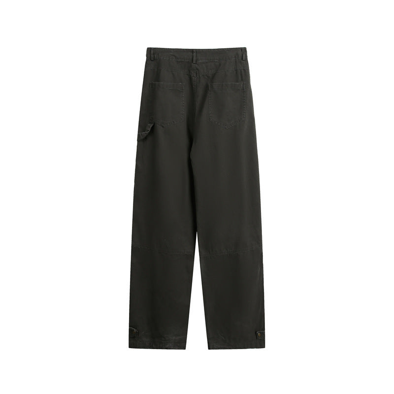 Damen Weite High‑Waist Cargo‑Hose mit Multifunktionstaschen und verstellbarem Saum Shop Nory
