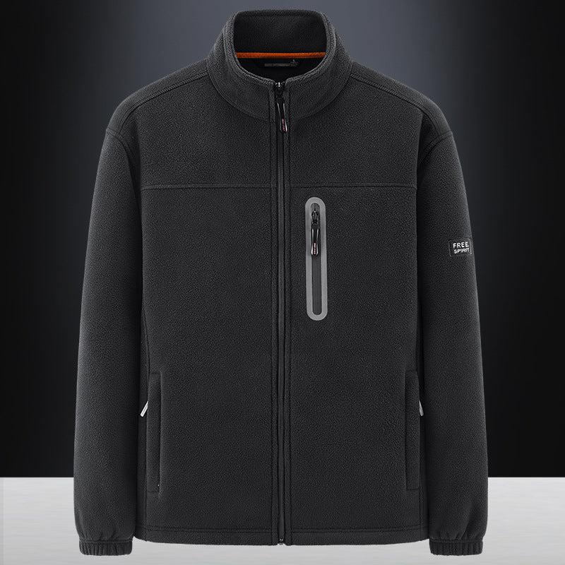 Herren technische Fleecejacke mit Polarstruktur, wasserabweisender Brusttasche und elastischen Bündchen Shop Nory