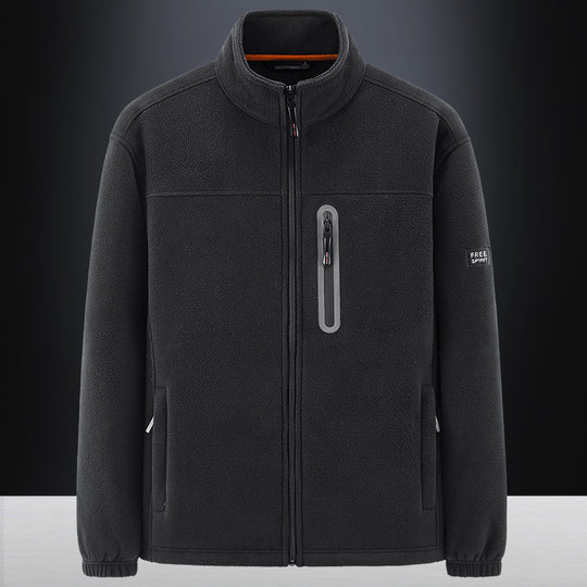 Herren technische Fleecejacke mit Polarstruktur, wasserabweisender Brusttasche und elastischen Bündchen Shop Nory