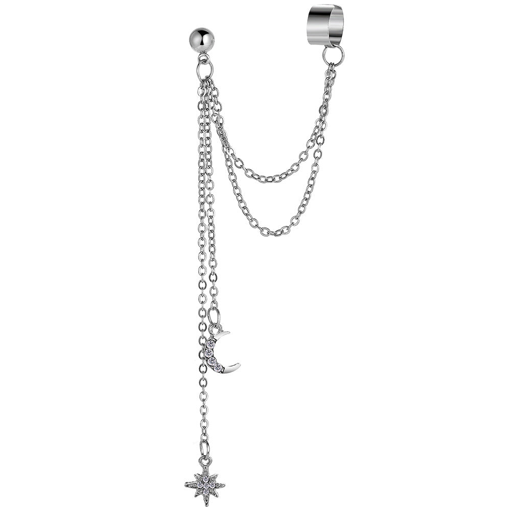 Damen Ohrring mit Mond- und Sternenanhängern Shop Nory