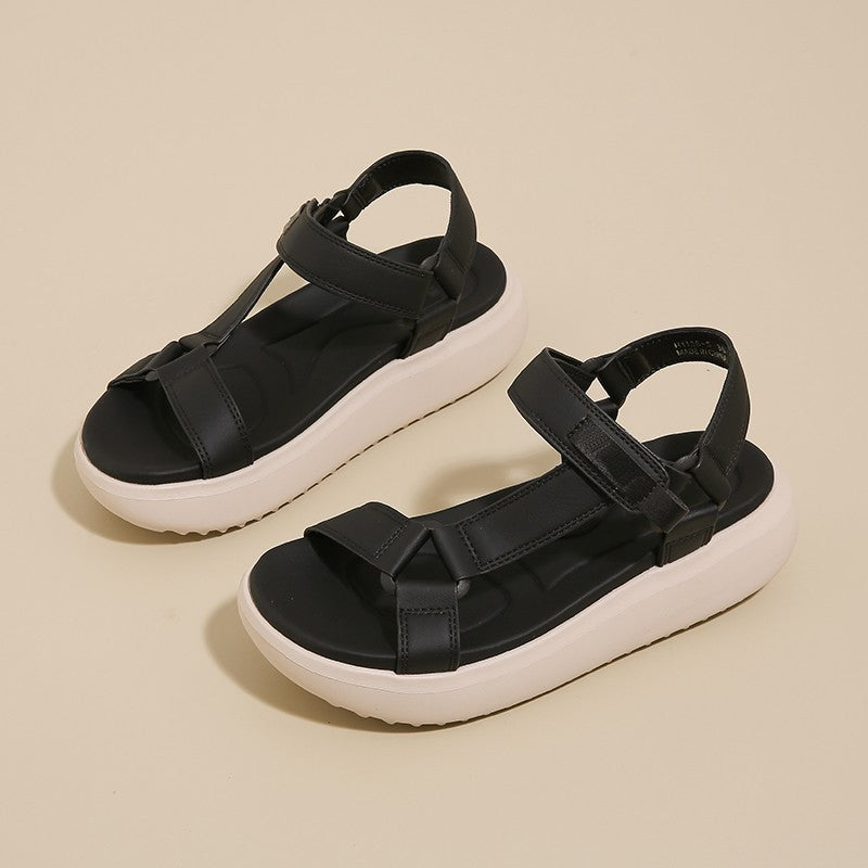 Damen Komfortable Sandalen mit verstellbaren Riemen und dämpfendem Fußbett Shopnory