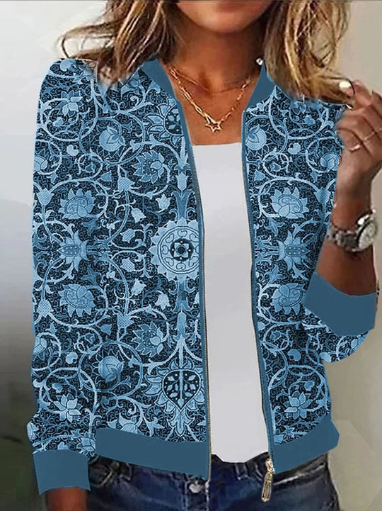 Damen Blousonjacke mit floralem Muster