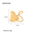 Damen Offener Ring mit elegantem Wickeldesign aus hypoallergenem Edelstahl Shop Nory