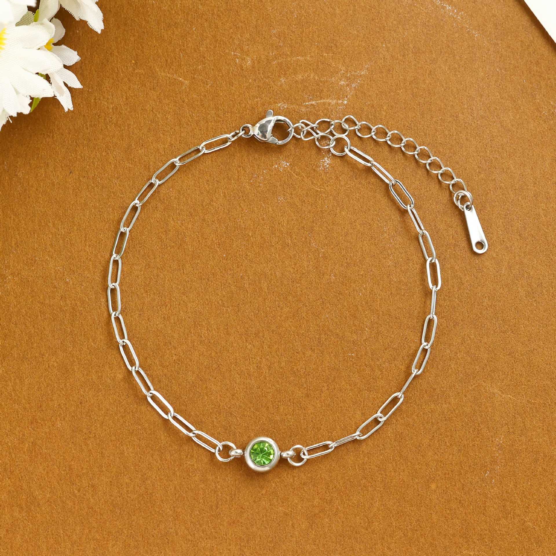 Damen zartes Armband mit funkelndem Kristall Shop Nory