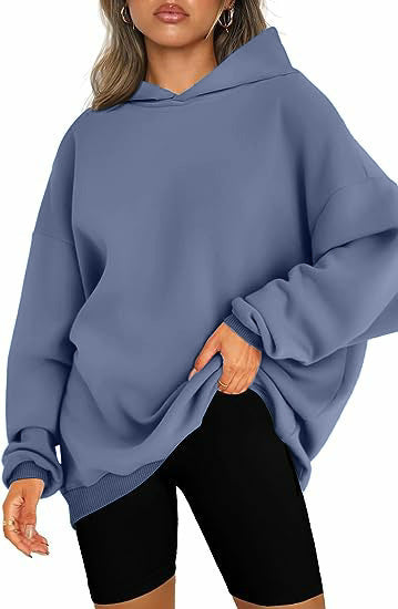 Damen nan Oversize-Kapuzenpullover im Longline-Schnitt mit Raglanärmeln und weichem Innenfutter Shop Nory