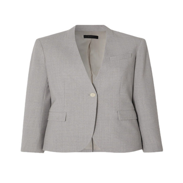 Damen Maßgeschneiderter Hosenanzug mit weitem Bein und einreihigem Blazer Shop Nory