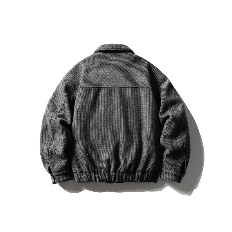 Herren Boxy-Blouson aus Wollmix mit Teddybesatz am Kragen und aufgesetzten Klappentaschen Shop Nory