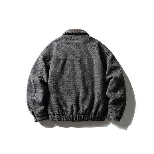 Herren Boxy-Blouson aus Wollmix mit Teddybesatz am Kragen und aufgesetzten Klappentaschen Shop Nory